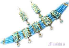 Lac Necklace Ear ring Set - click here for large view